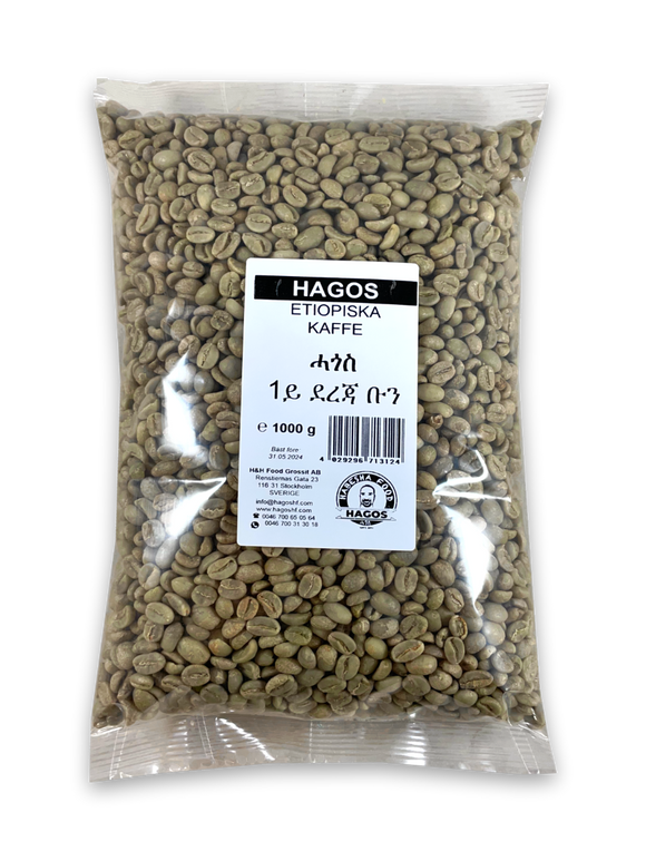 Hagos 1 kg etiopisk grön kaffe 1*15