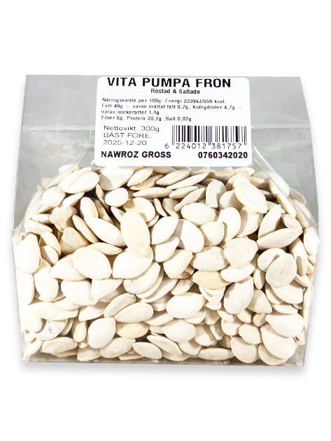 Nawroz 400 gr vit pumpa frö 1*24