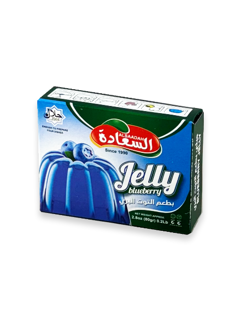 Al Saadah 80 gr jelly, körsbär, jordgubb, blåbär,mango,persika, jord/banan 1*48