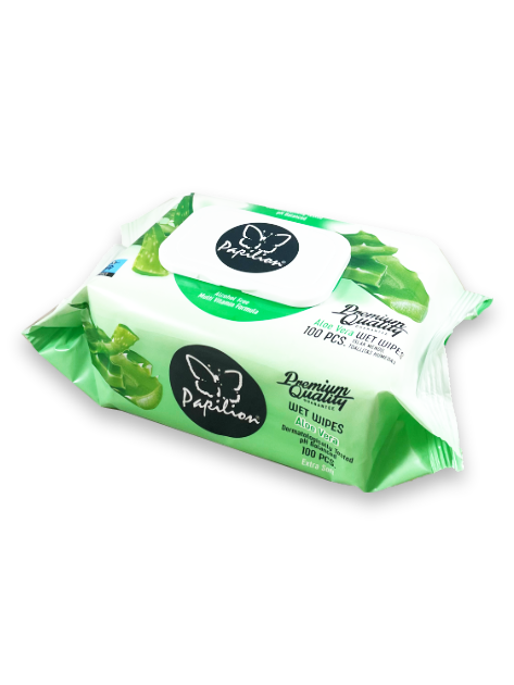 Papilion 100 pack aloe vera våttservetter 1*18
