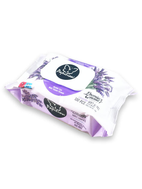 Papilion 100 pack lavendel våttservetter 1*18
