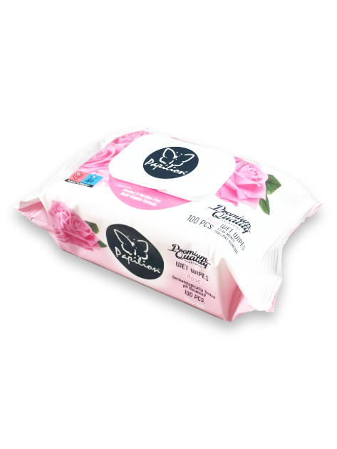 Papilion 100 pack ros våttservetter 1*18