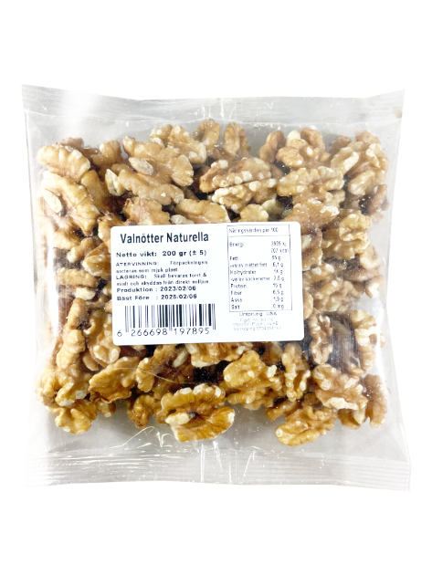 Vallnötter 200 gr naturella 1*16