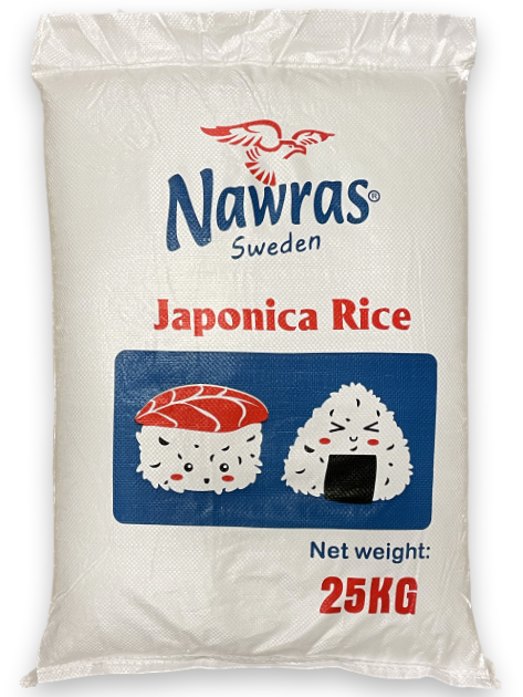 Nawras 25 kg lösvikt rund ris japonica 1*25